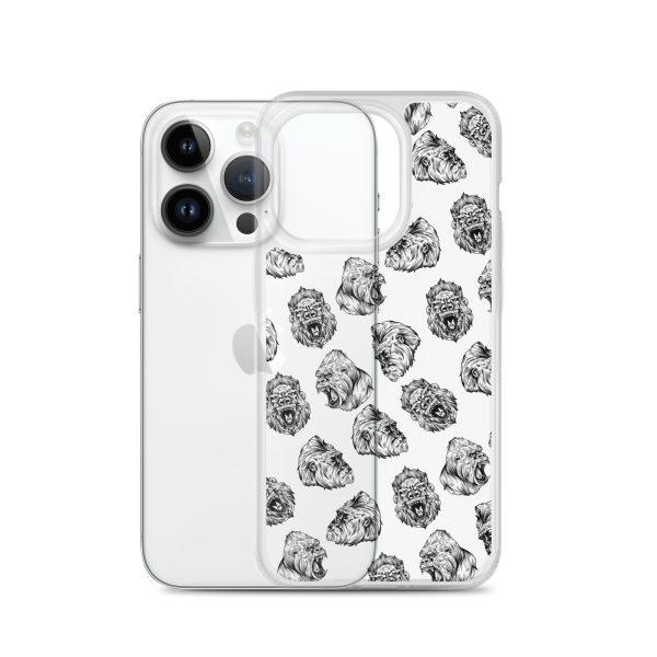 Illustrated Gorilla Seamless iPhone Clear Case