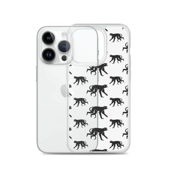 Monkey Silhouette iPhone Clear Case