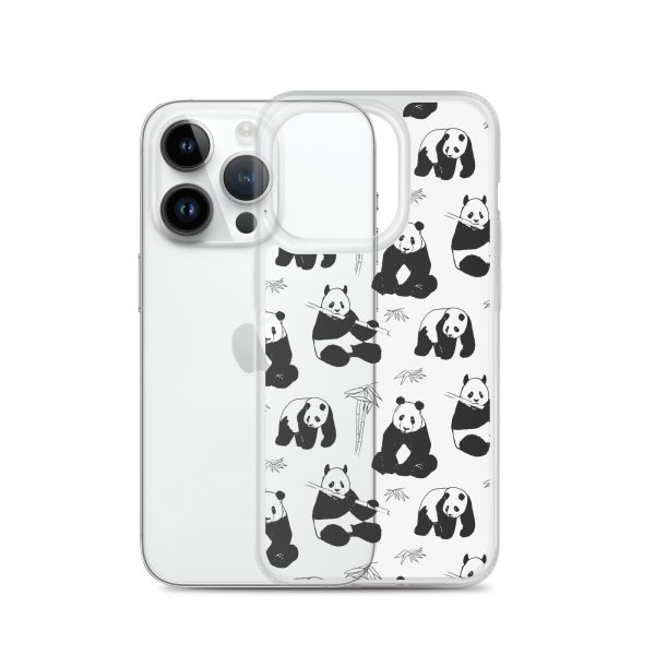 Panda Bears Bamboo iPhone Clear Case