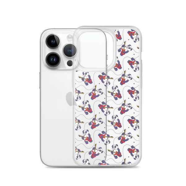 Panda Guitarist iPhone Clear Case