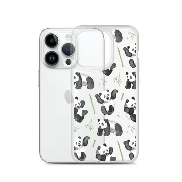 Watercolor Panda Bear iPhone Clear Case