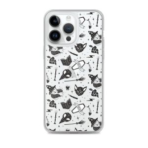 Black and White Halloween iPhone Clear Case