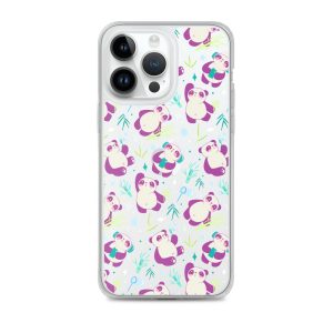 Cute Panda Bamboo iPhone Clear Case