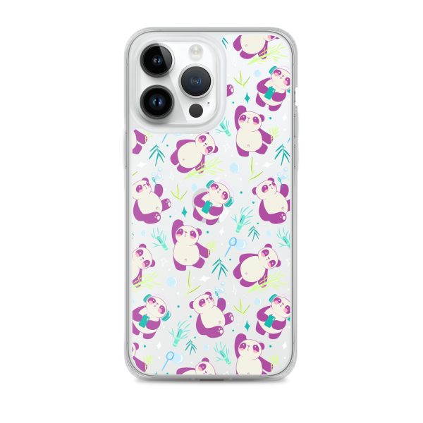 Cute Panda Bamboo iPhone Clear Case