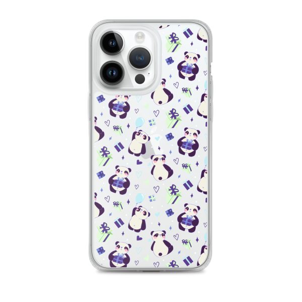 Cute Panda Presents iPhone Clear Case