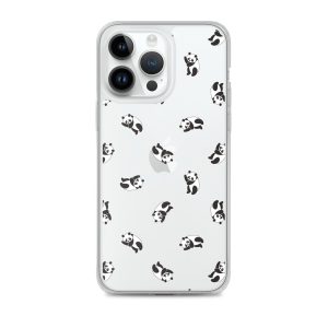 Cute Pandas iPhone Clear Case