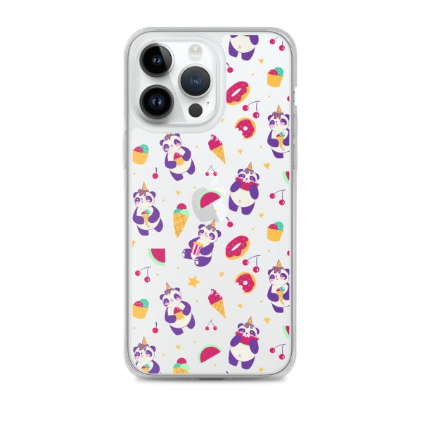 Cute Panda Sweets iPhone Clear Case