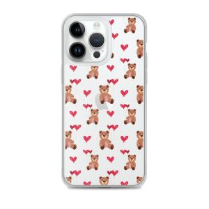 Cute Teddy Bear iPhone Clear Case