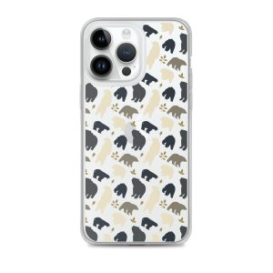 Forest Bear Silhouette iPhone Clear Case