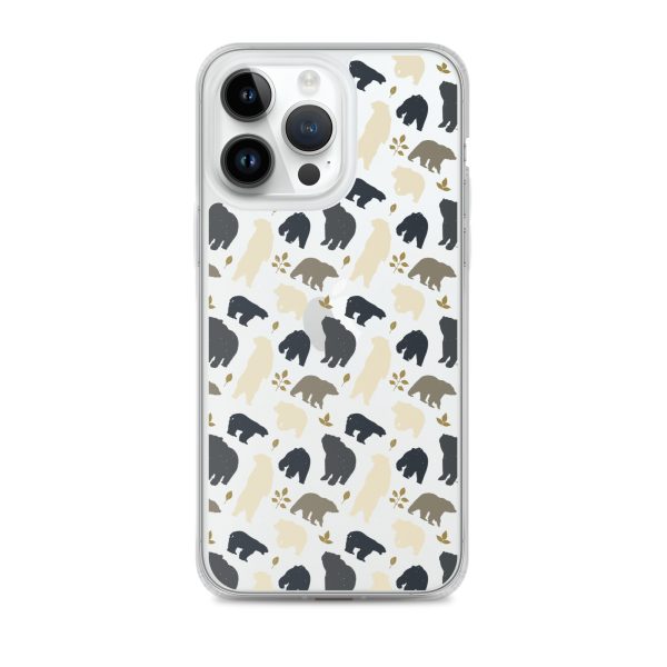 Forest Bear Silhouette iPhone Clear Case