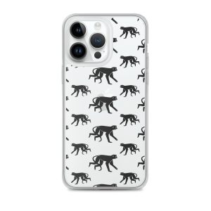 Monkey Silhouette iPhone Clear Case