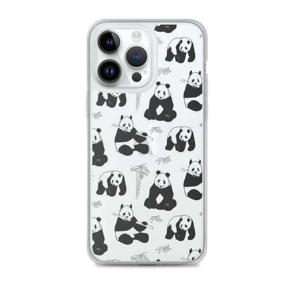 Panda Bears Bamboo iPhone Clear Case