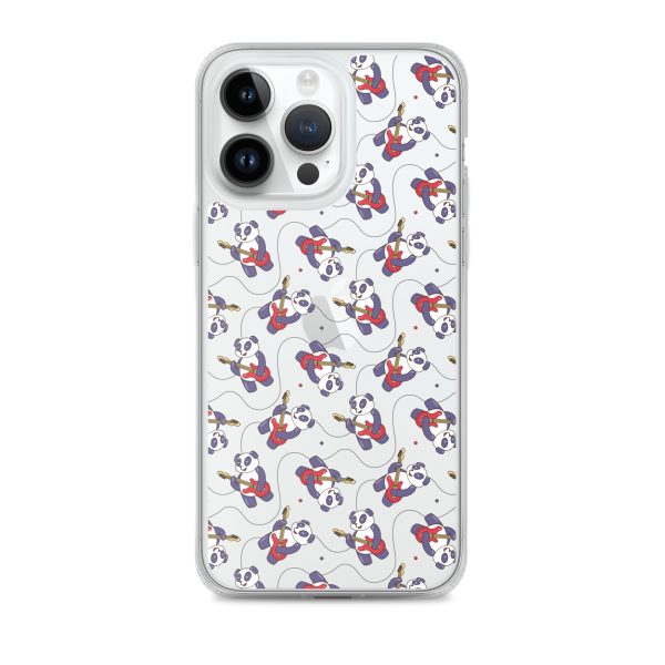 Panda Guitarist iPhone Clear Case