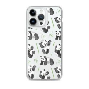 Watercolor Panda Bear iPhone Clear Case