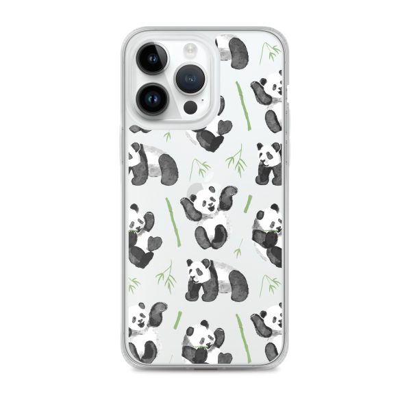 Watercolor Panda Bear iPhone Clear Case