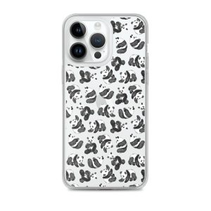 Watercolor Panda Bears iPhone Clear Case