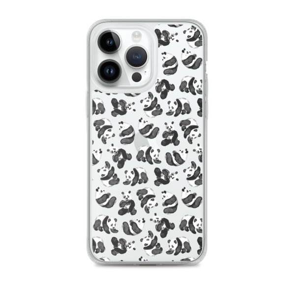 Watercolor Panda Bears iPhone Clear Case