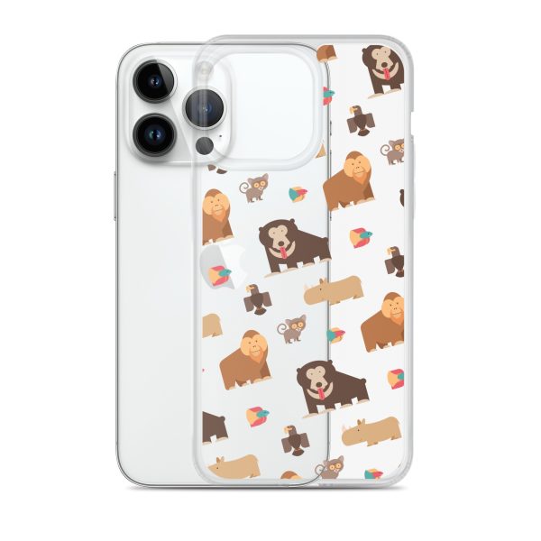 Asian Jungle Animals iPhone Clear Case