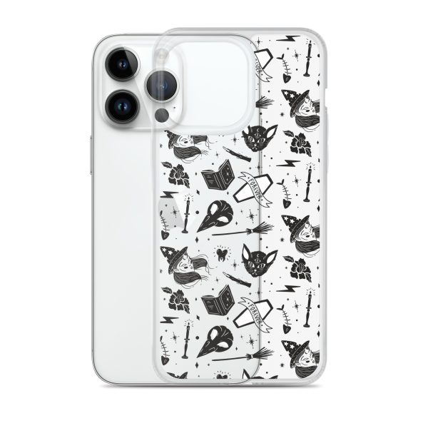 Black and White Halloween iPhone Clear Case