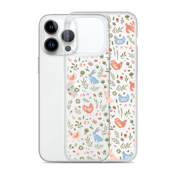 Bunnies and Hens Easter iPhone Clear Case