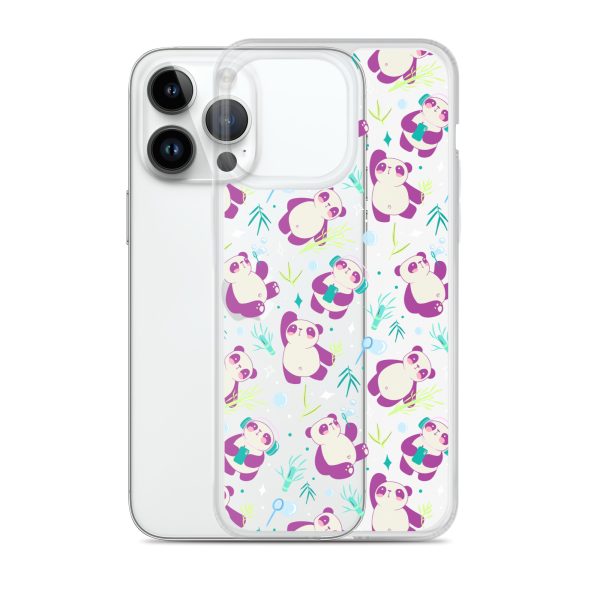 Cute Panda Bamboo iPhone Clear Case