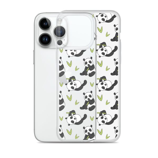 Cute Panda Bear iPhone Clear Case
