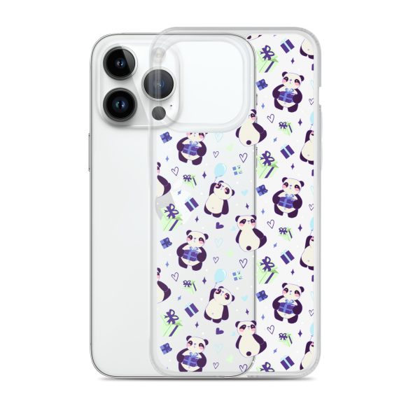 Cute Panda Presents iPhone Clear Case