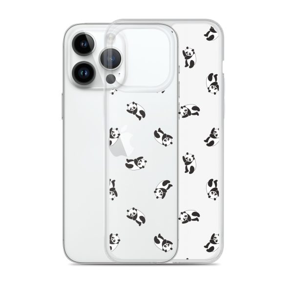 Cute Pandas iPhone Clear Case