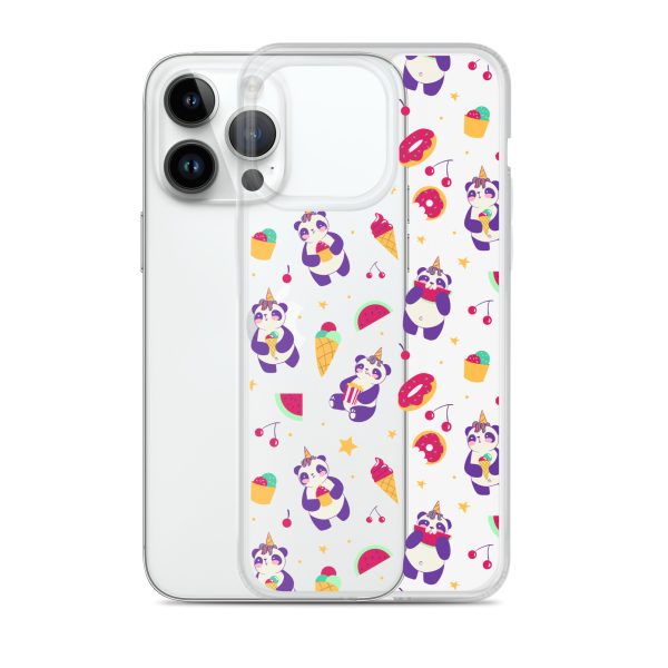 Cute Panda Sweets iPhone Clear Case