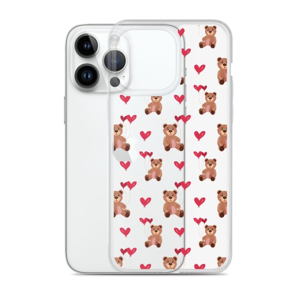 Cute Teddy Bear iPhone Clear Case