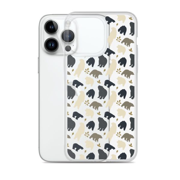 Forest Bear Silhouette iPhone Clear Case