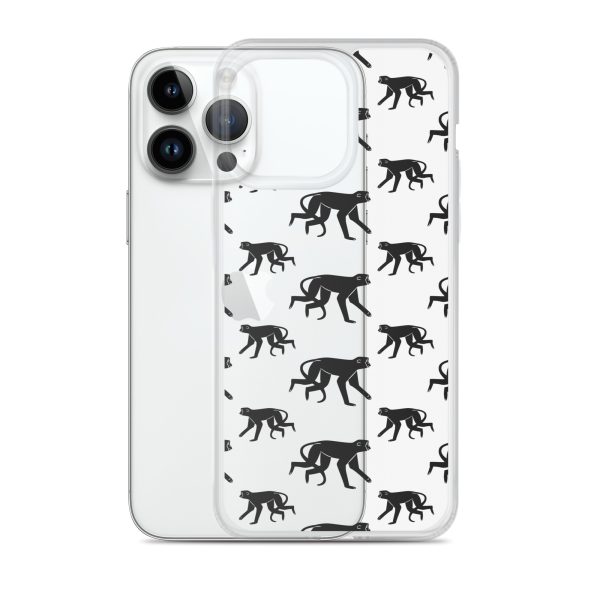 Monkey Silhouette iPhone Clear Case