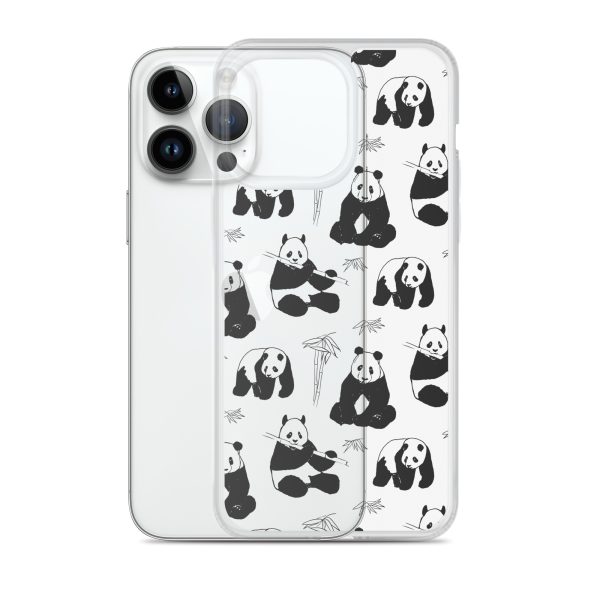 Panda Bears Bamboo iPhone Clear Case