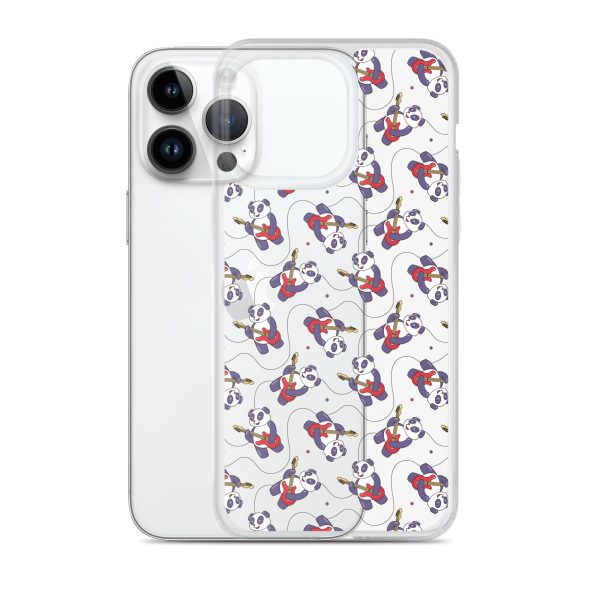 Panda Guitarist iPhone Clear Case