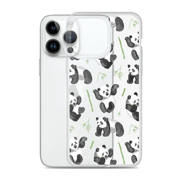 Watercolor Panda Bear iPhone Clear Case