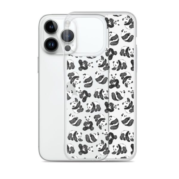 Watercolor Panda Bears iPhone Clear Case