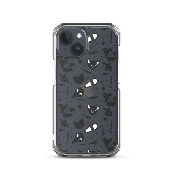 Black and White Halloween iPhone Clear Case