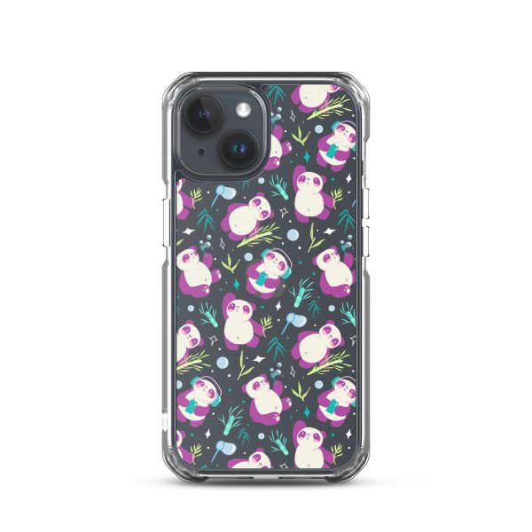 Cute Panda Bamboo iPhone Clear Case