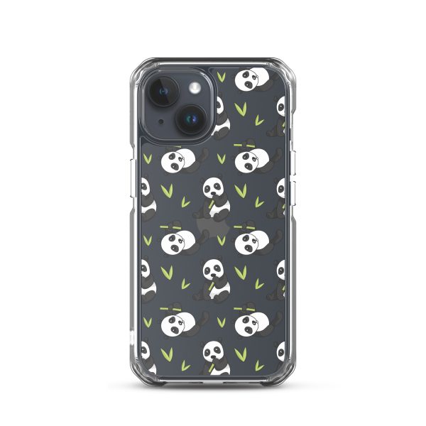 Cute Panda Bear iPhone Clear Case