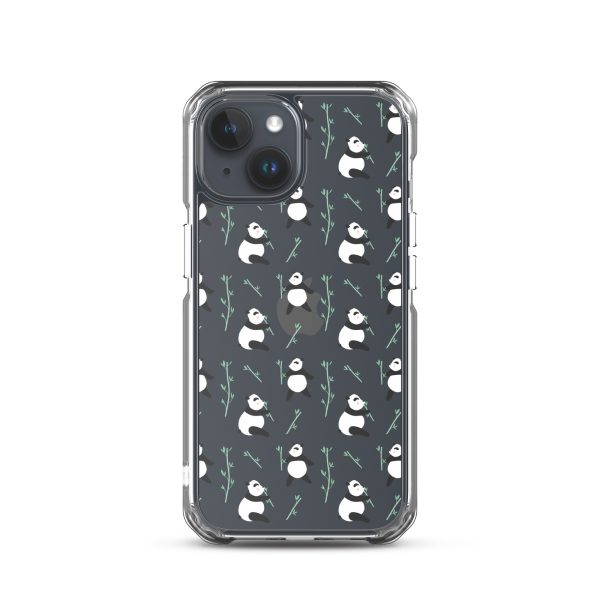 Cute Panda iPhone Clear Case