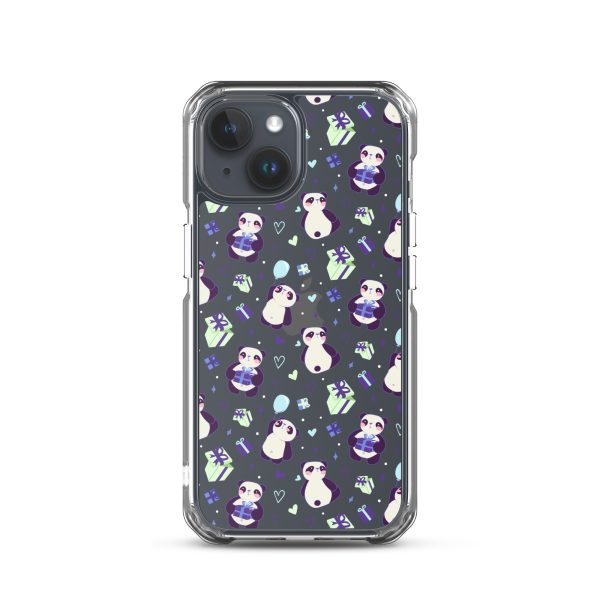 Cute Panda Presents iPhone Clear Case