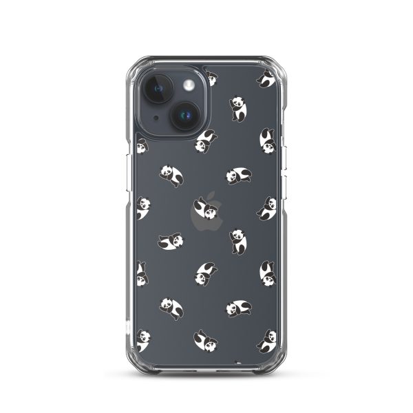 Cute Pandas iPhone Clear Case
