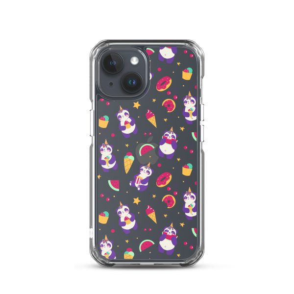 Cute Panda Sweets iPhone Clear Case