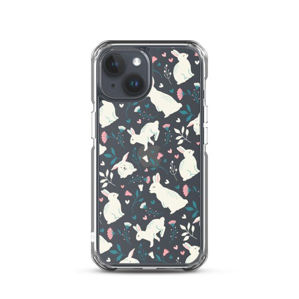 Easter Cute Rabbits iPhone Clear Case