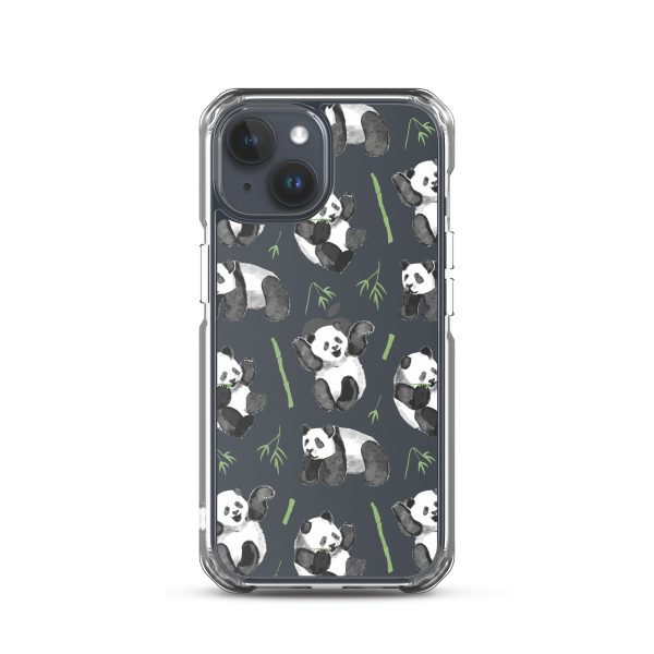 Watercolor Panda Bear iPhone Clear Case