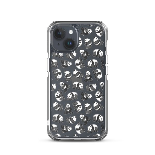 Watercolor Panda Bears iPhone Clear Case