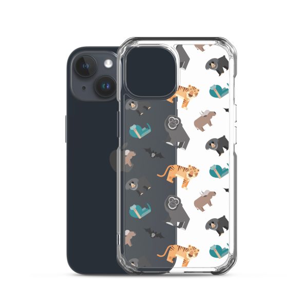 Asian Jungle Animals iPhone Clear Case