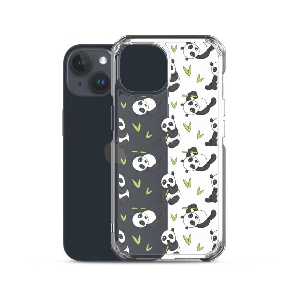 Cute Panda Bear iPhone Clear Case