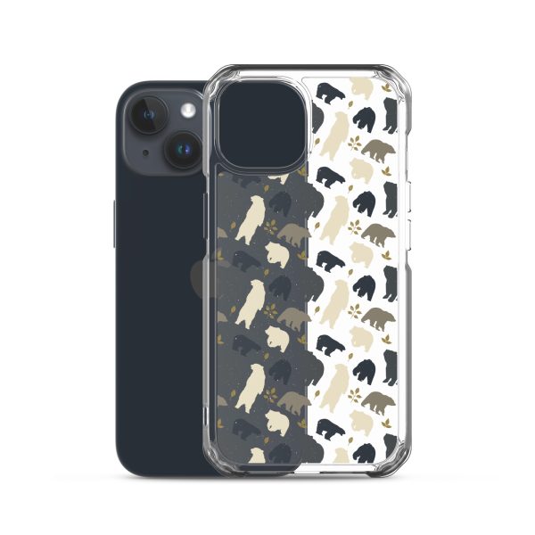 Forest Bear Silhouette iPhone Clear Case
