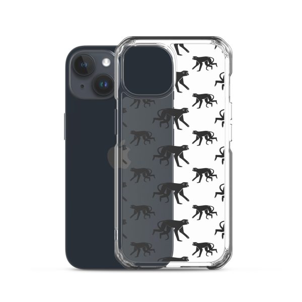 Monkey Silhouette iPhone Clear Case
